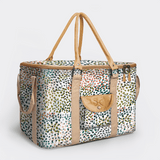 45l Big Boy Box Cooler | Laminated Fabric with Genuine Leather & Hard Inner Bin Confetti - All About Box Cooler