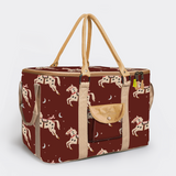 45l Big Boy Box Cooler | Laminated Fabric with Genuine Leather & Hard Inner Bin Midnight Pony - Cherry Box Cooler