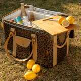 45l Big Boy Box Cooler | Laminated Fabric with Genuine Leather & Hard Inner Bin Box Cooler by Thandana