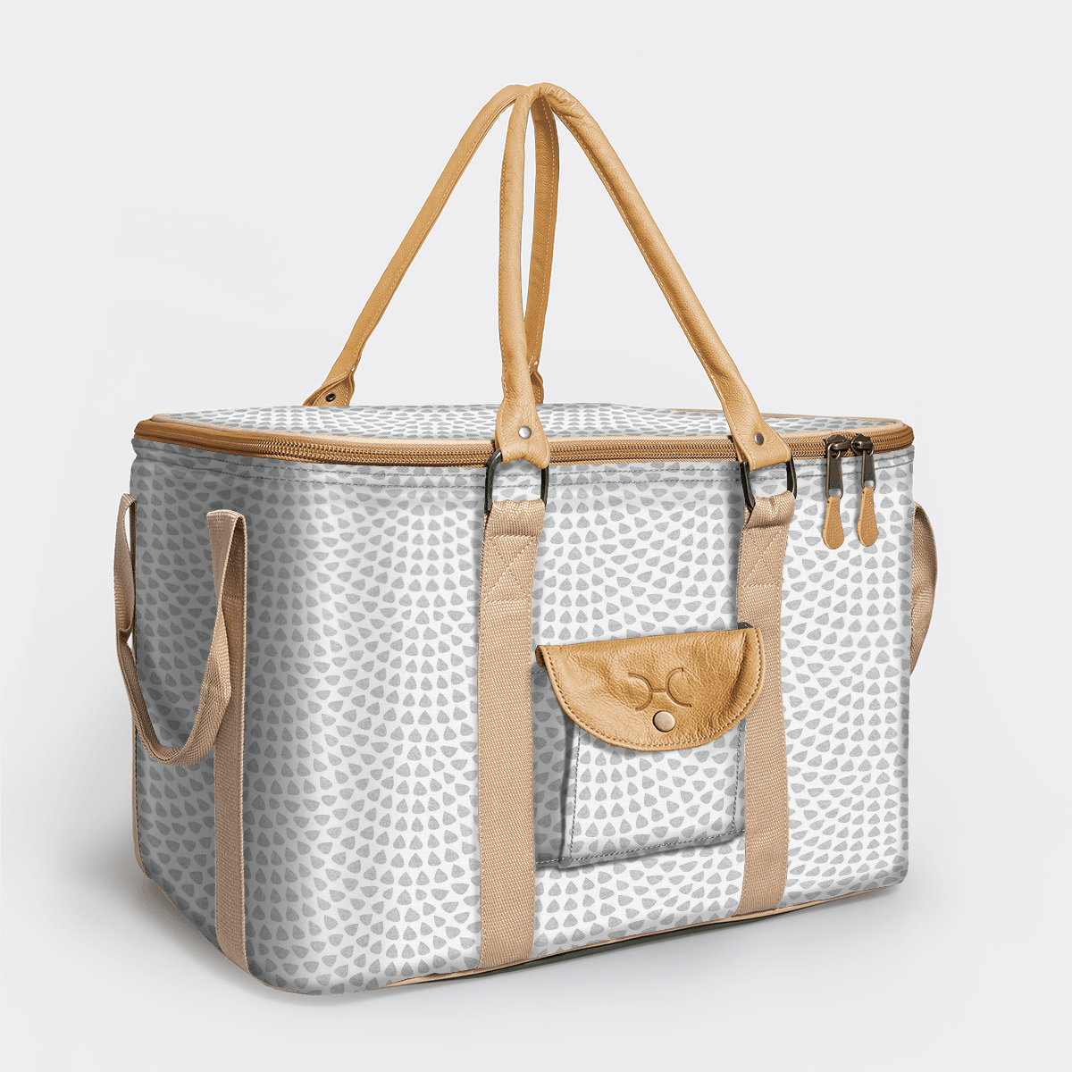 45l Big Boy Box Cooler | Laminated Fabric with Genuine Leather & Hard Inner Bin Scale Away with me - Moonstruck Box