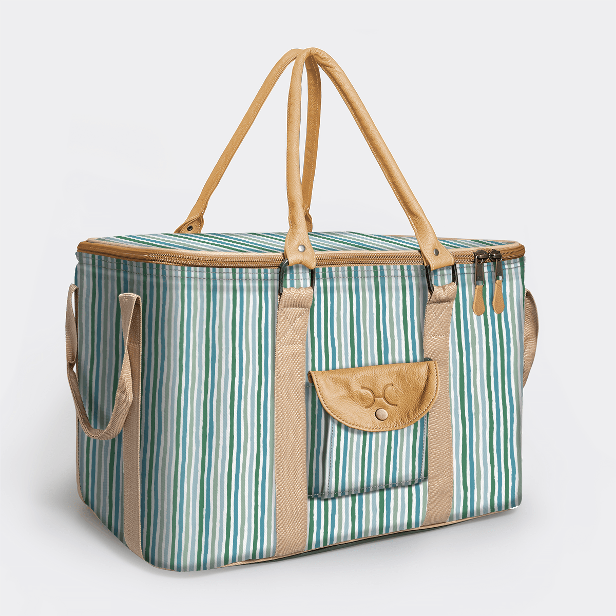 45l Big Boy Box Cooler | Laminated Fabric with Genuine Leather & Hard Inner Bin Box Cooler by Thandana