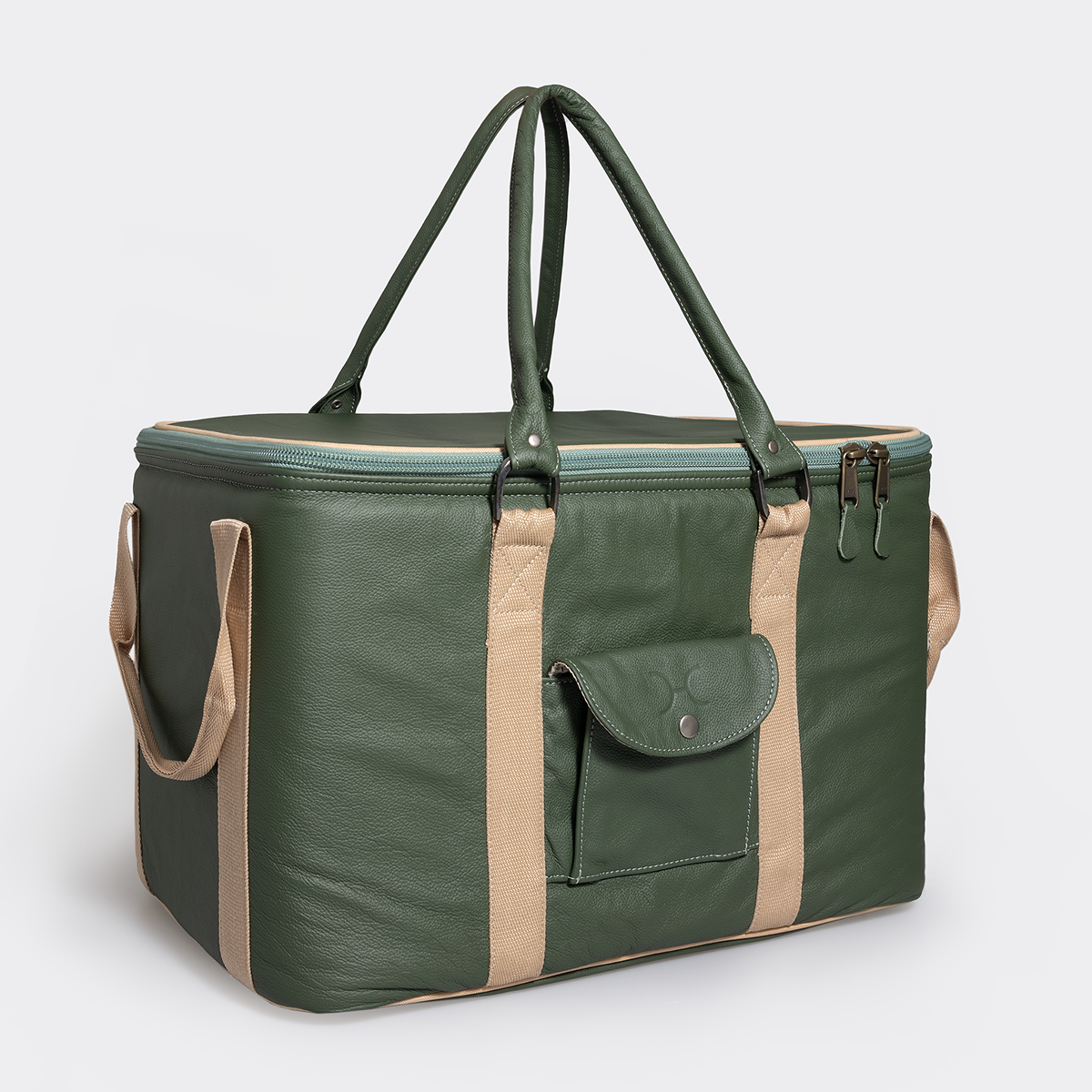45l Big Boy Cooler | Genuine Leather & Hard Inner Bin | Corporate Basil Leather Box Cooler by Thandana