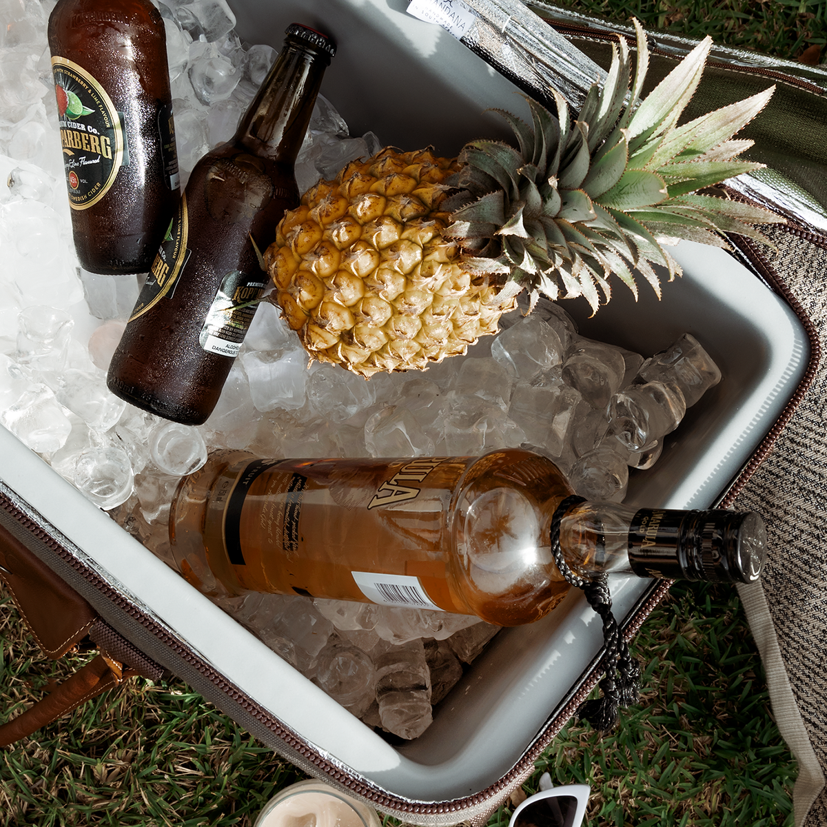 45l Big Boy Cooler | Wax Canvas with Genuine Leather & Hard Inner Bin | Corporate Box Cooler by Thandana