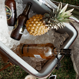 45l Big Boy Cooler | Wax Canvas with Genuine Leather & Hard Inner Bin Box Cooler by Thandana