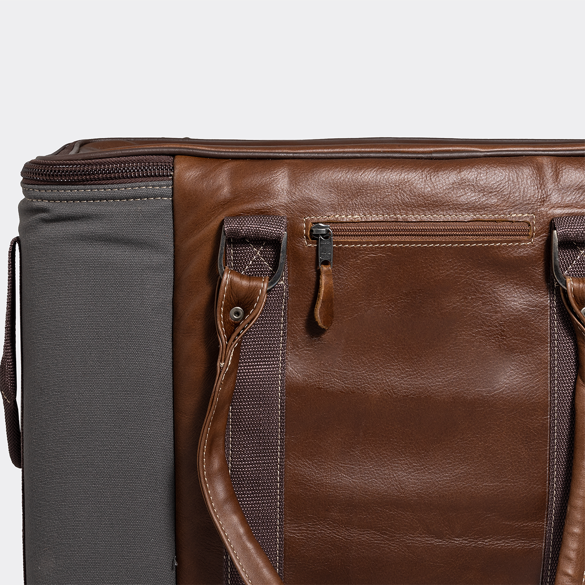 45l Big Boy Cooler | Wax Canvas with Genuine Leather & Hard Inner Bin | Corporate Box Cooler by Thandana