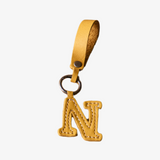 Charms Letters Key Ring | Leather
