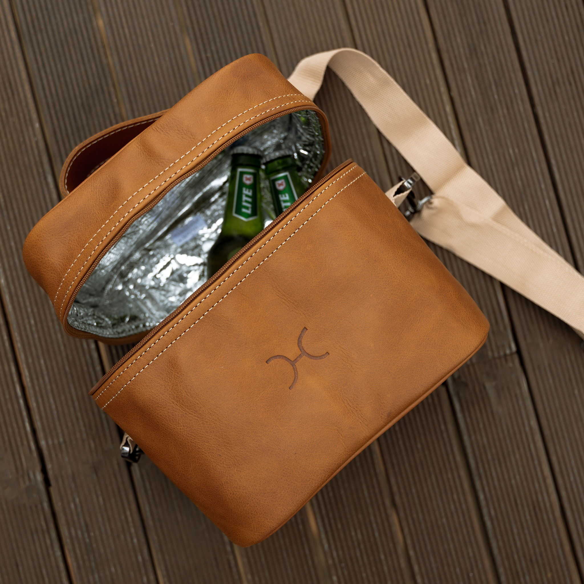 BrewSki Leather Cooler Bag (RTS)