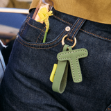 Charms Letters Key Ring | Leather