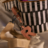 Charms Letters Key Ring | Leather