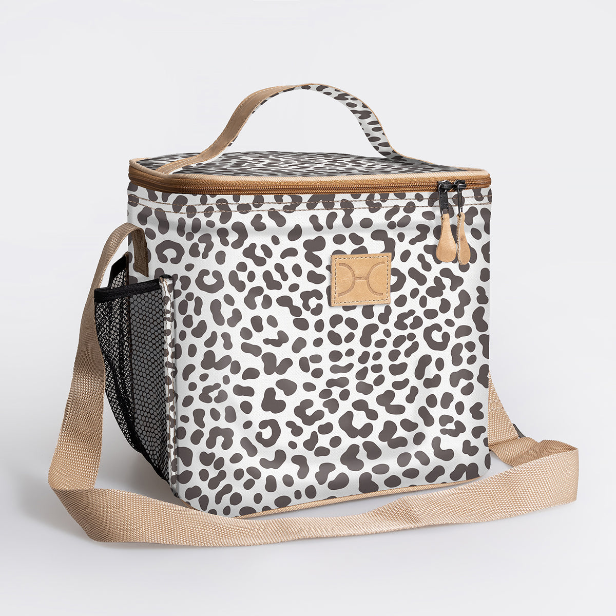 Lunch Box Cooler | Laminated Fabric with Genuine Leather | In Stock