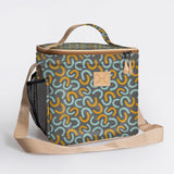 Lunch Box Cooler | Laminated Fabric with Genuine Leather | In Stock