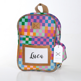 Kids Backpack | Laminated Fabric with Genuine Leather | In Stock