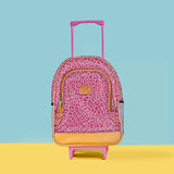 Kids Wheelie Backpack | Laminated Fabric | Blue Handle