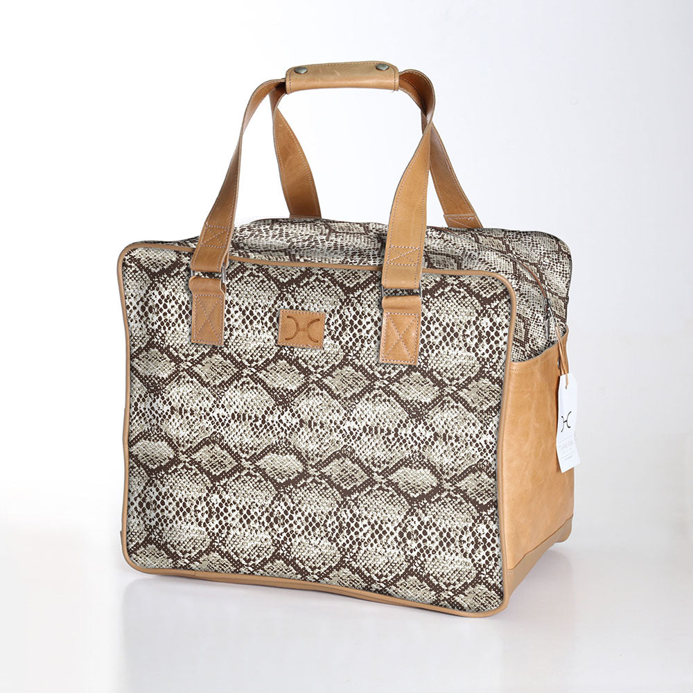 Kids Large Weekender Luggage | Laminated Fabric with Genuine Leather