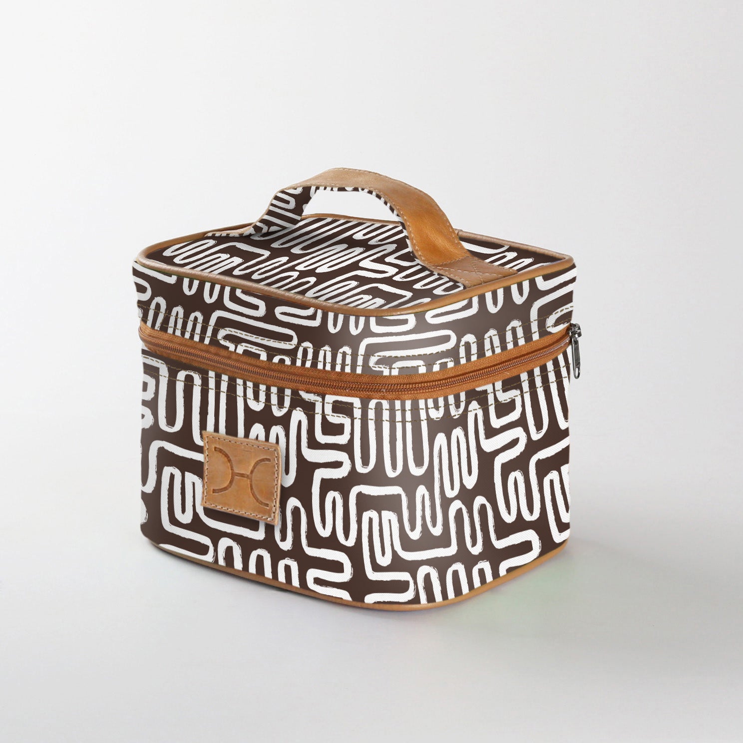 Mini Decker Cooler Bag | Laminated Fabric with Genuine Leather