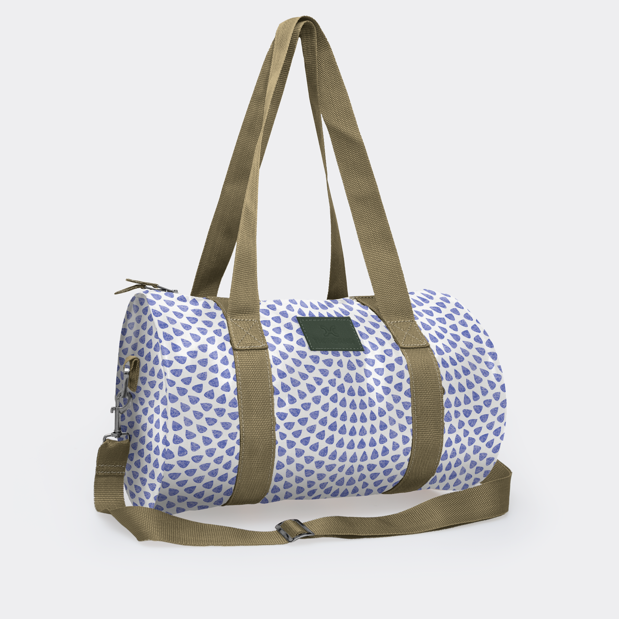 Sports & Gym Bag OLIVE Trim | Laminated Fabric