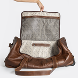 Wheelie Travel Bag Leather