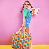 Kids Large Weekender Luggage | Laminated Fabric with Genuine Leather