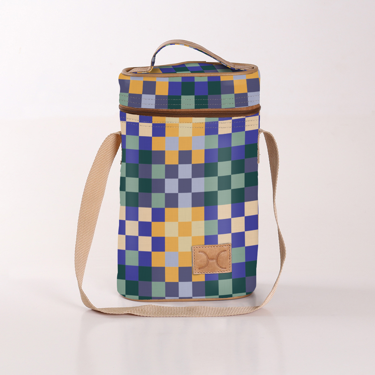 Wine Cooler Double | Laminated Fabric with Genuine Leather | In Stock