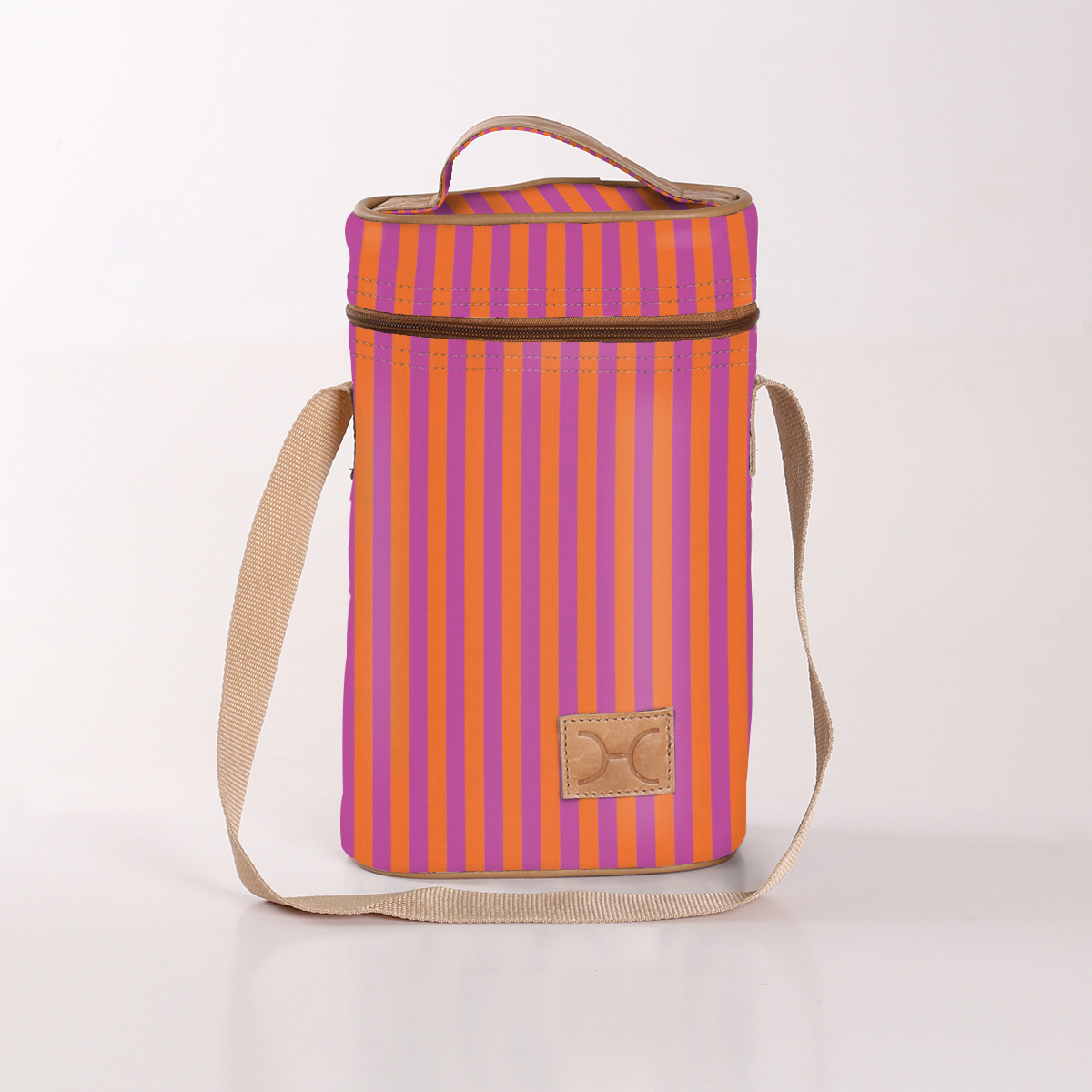 Wine Cooler Double | Laminated Fabric with Genuine Leather | In Stock