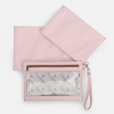 Accessory Pouches 3in1 | Genuine Leather Blush Leather Travel Pouch Leather by Thandana