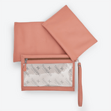Accessory Pouches 3in1 | Genuine Leather Coral Leather Travel Pouch Leather by Thandana