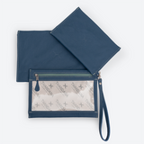 Accessory Pouches 3in1 Genuine Leather | Corporate Aqua Leather Pouch by Thandana