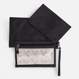 Accessory Pouches 3in1 Genuine Leather | Corporate Black Leather Pouch by Thandana