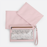 Accessory Pouches 3in1 Genuine Leather | Corporate Blush Leather Pouch by Thandana