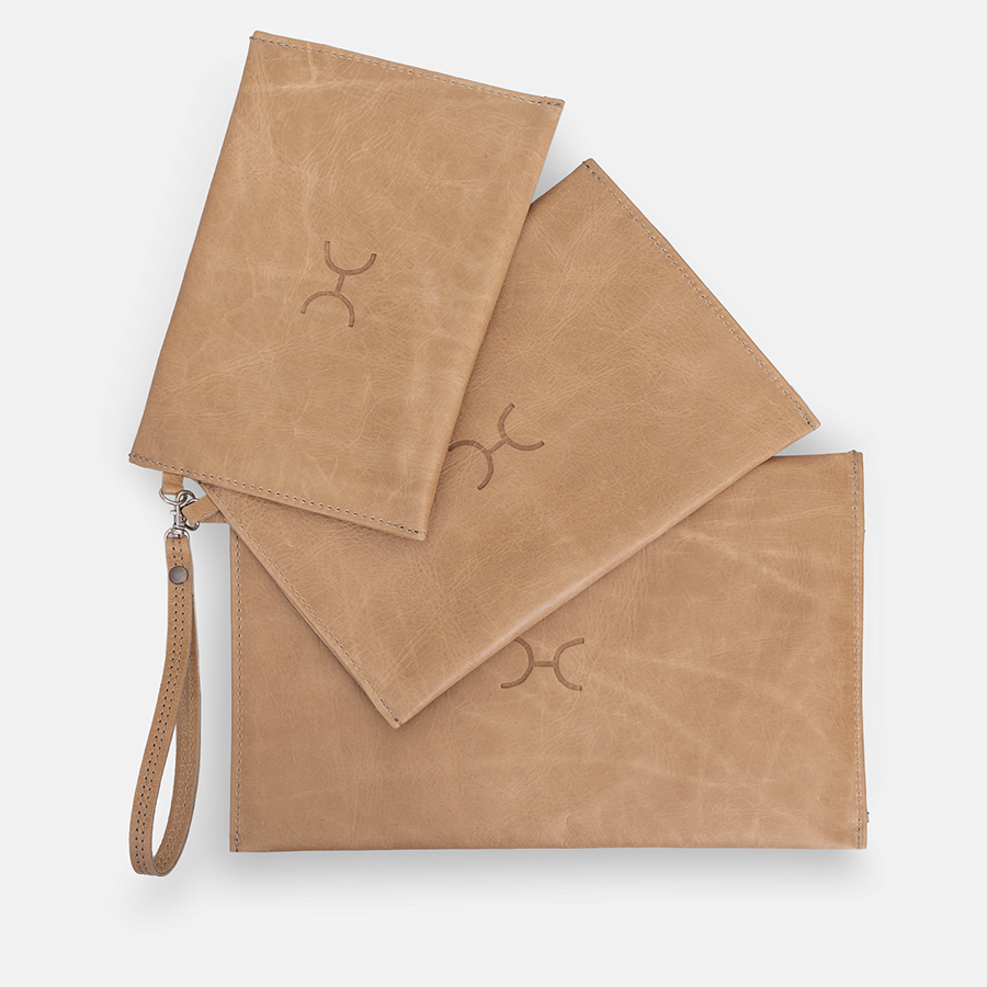 Accessory Pouches 3in1 Genuine Leather | Corporate Pouch by Thandana
