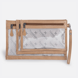 Accessory Pouches 3in1 | Genuine Leather Hazelnut Leather Travel Pouch Leather by Thandana