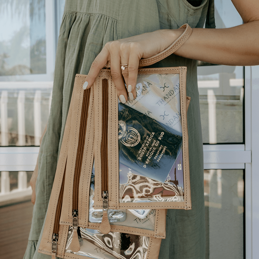 Accessory Pouches 3in1 | Genuine Leather Travel Pouch Leather by Thandana