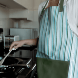 Apron | Laminated Fabric with Genuine Leather Pouch | Corporate Kitchen Apron by Thandana