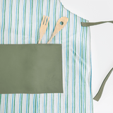 Apron | Laminated Fabric with Genuine Leather Pouch | Corporate Kitchen Apron by Thandana
