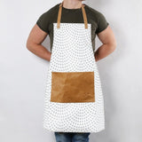 Apron | Laminated Fabric with Genuine Leather Pouch | Corporate Scale Away with me - Moonstruck Kitchen Apron