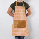 Apron | Laminated Fabric with Genuine Leather Pouch Python - Bloom Kitchen Apron by Thandana