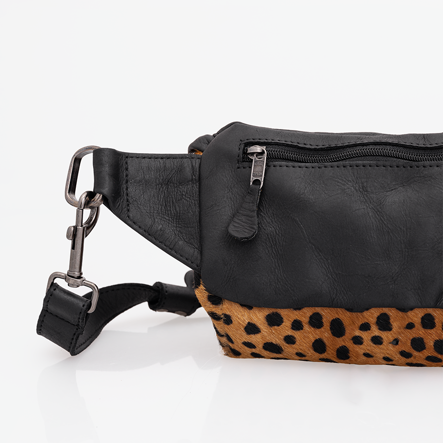 Ari Bumbag | Faux Fur Genuine Leather Handbag by Thandana