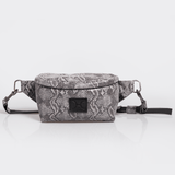 Ari Bumbag | Genuine Leather Grey Faux Snake / Gunmetal (default) Handbag by Thandana
