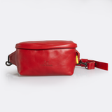 Ari Bumbag | Genuine Leather Red Leather / Gunmetal (default) Handbag by Thandana