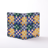 B5 Notebook Hardcover | Laminated Fabric Checker - Jet / Chunky Zip Notebook Cover by Thandana