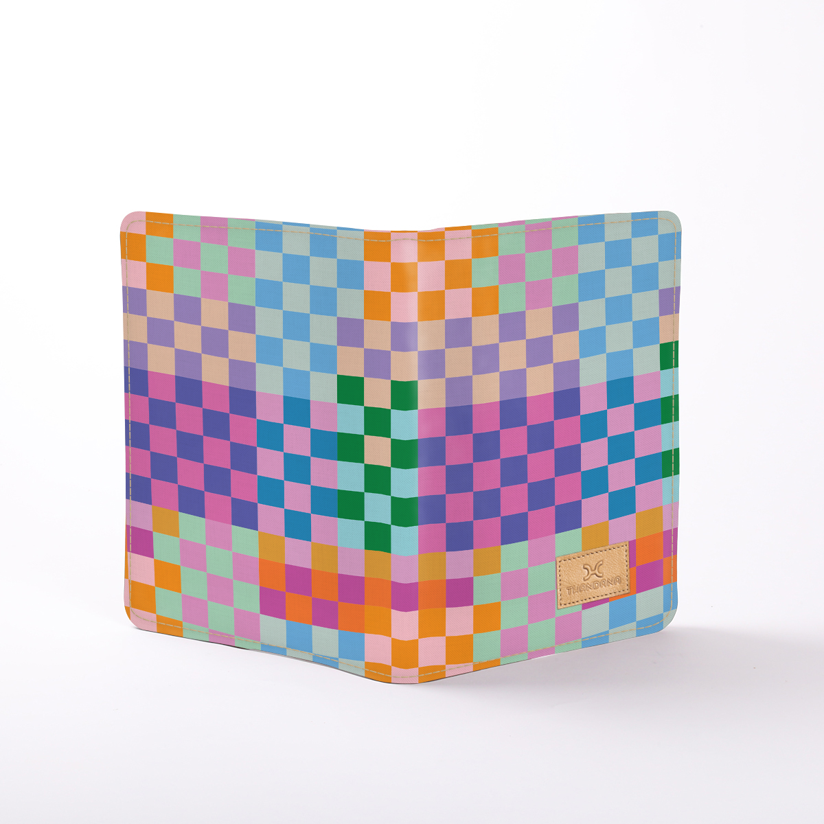 B5 Notebook Hardcover | Laminated Fabric Checker - Preppy / Chunky Zip Notebook Cover by Thandana