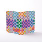 B5 Notebook Hardcover | Laminated Fabric Checker - Preppy / Chunky Zip Notebook Cover by Thandana