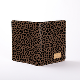 B5 Notebook Hardcover | Laminated Fabric Cheetah - Coffee / Chunky Zip Notebook Cover by Thandana