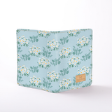 B5 Notebook Hardcover | Laminated Fabric Crazy Daisy - Sage / Chunky Zip Notebook Cover by Thandana