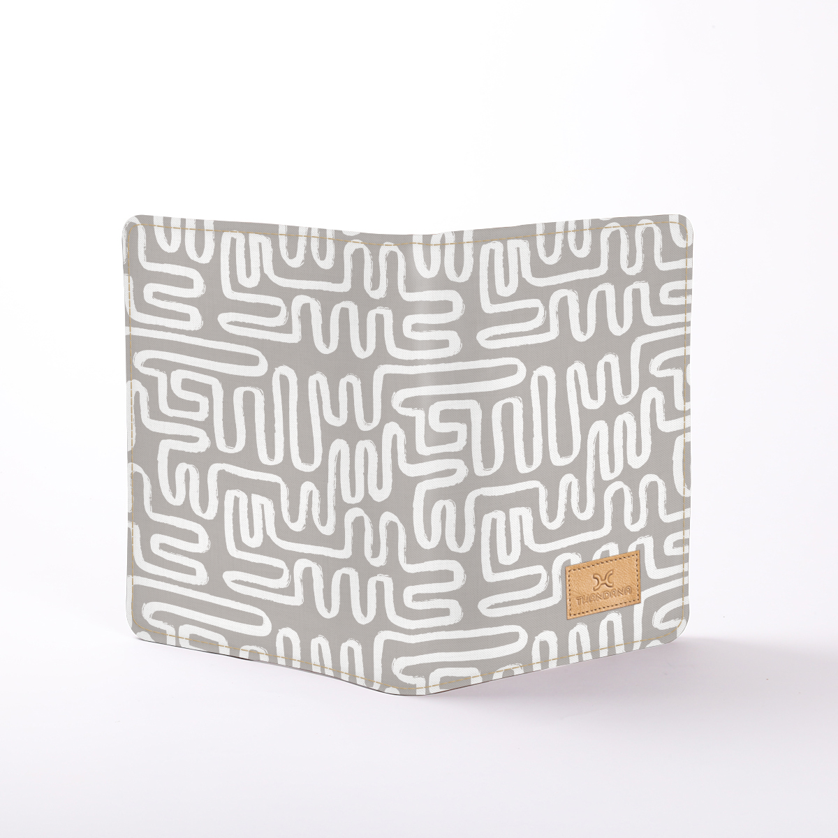 B5 Notebook Hardcover | Laminated Fabric Geo - Moonstruck / Chunky Zip Notebook Cover by Thandana