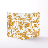B5 Notebook Hardcover | Laminated Fabric Geo - Sand / Chunky Zip Notebook Cover by Thandana