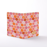 B5 Notebook Hardcover | Laminated Fabric Smiley - Blush / Chunky Zip Notebook Cover by Thandana