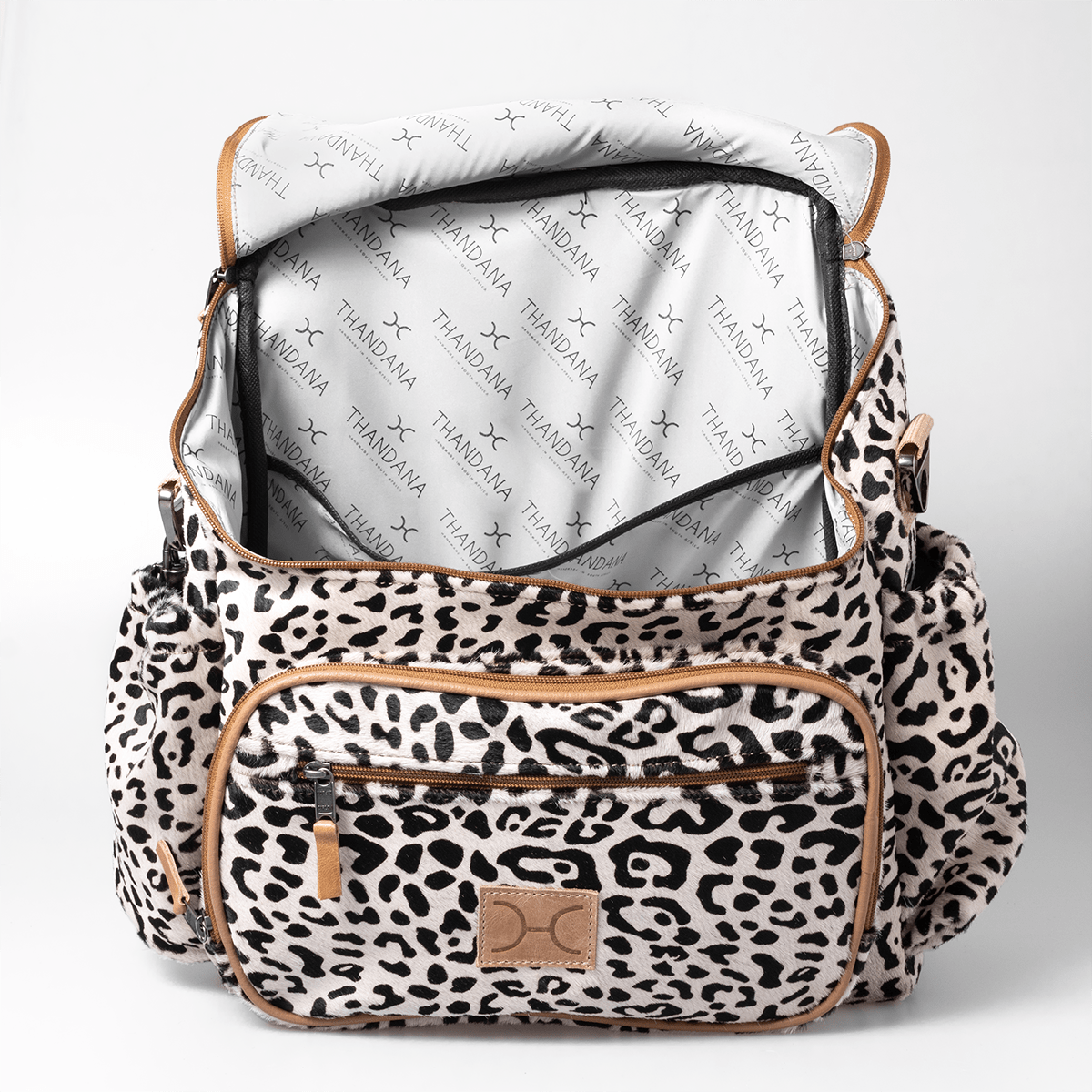 Baby Changing Backpack | Faux Fur Genuine Leather Nappy Bag by Thandana