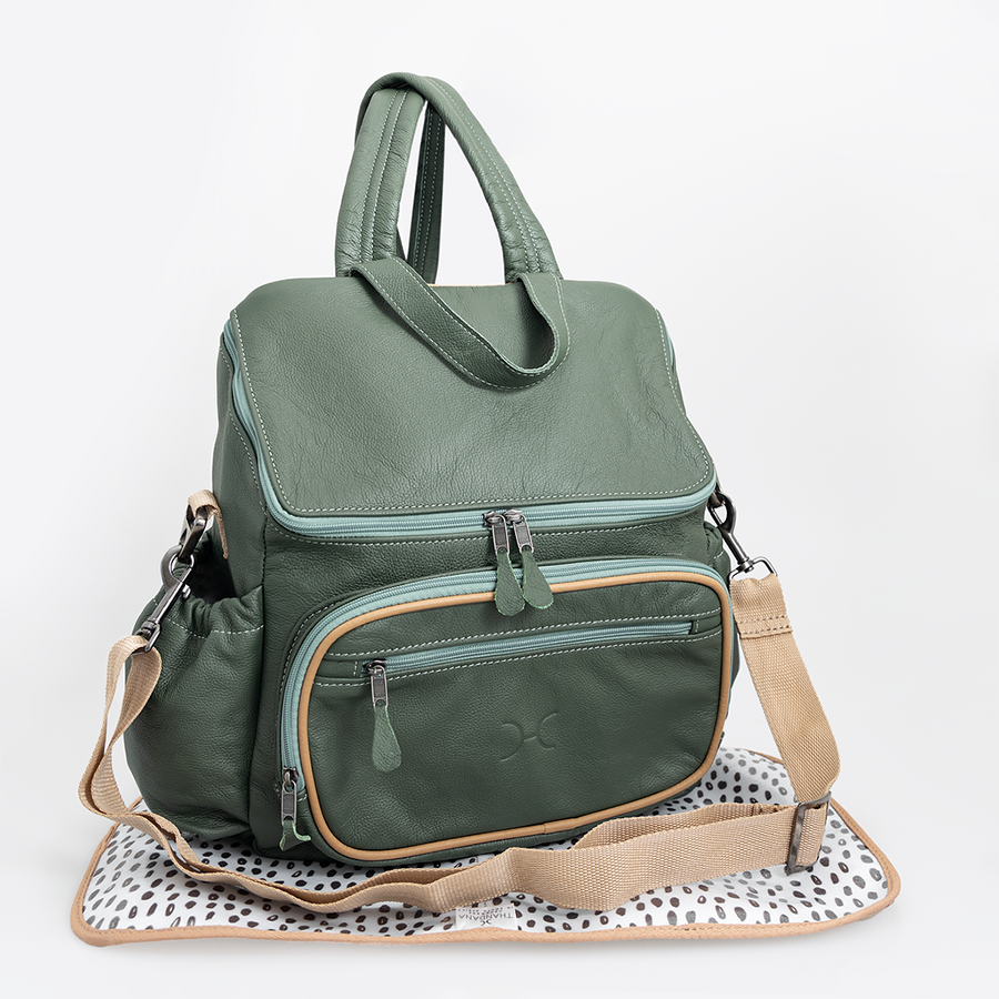 Baby Changing Backpack | Genuine Leather Nappy Bag by Thandana