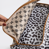 Baby Changing Backpack | Laminated Fabric with Genuine Leather Nappy Backpack Fabric by Thandana